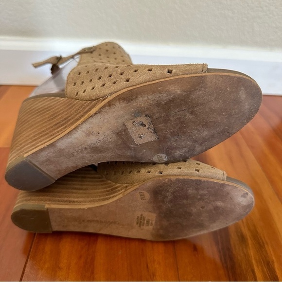 Lucky Brand Risza Open Toe Platform Wedges Leather Sandals - Picture 11 of 14